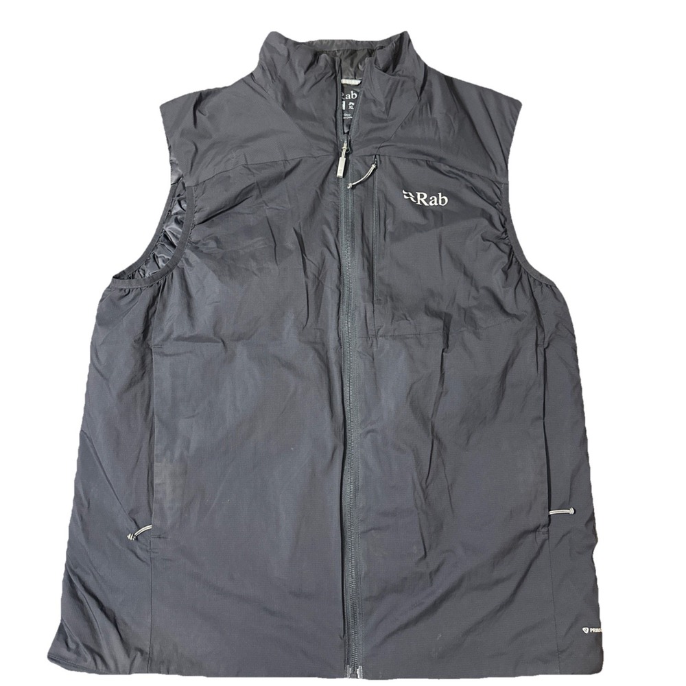 Rab Xenair Vest Insulated Firecracker BlackMen's Size Large Primaloft Pertex